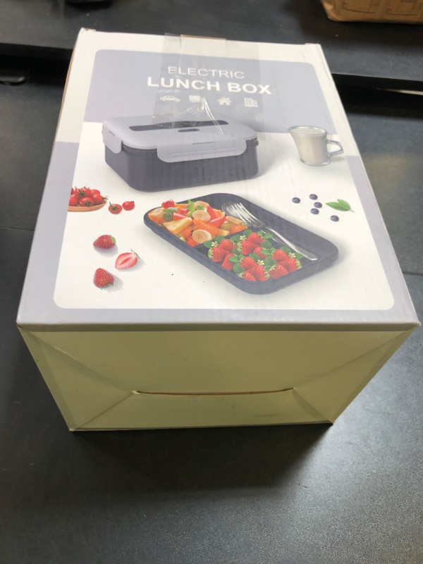 Photo 1 of Vabaso Electric Lunch Box for Adults, 100W Heated Lunch Box for Car/Truck Home/Work, Portable Food Warmer Heating LunchBox with 1.8L/61oz Stainless Steel Container, 12V/24V/110V/220V