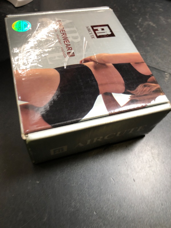 Photo 1 of AIRCUTE Washable Super Absorbent Urinary Incontinence Underwear for Women Leak Proof Night Use Boy Shorts 3.3OZ, 3 Pack (Black, Large)