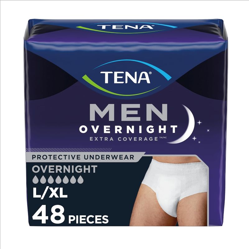 Photo 1 of ProSkin Adult Incontinence Briefs, Overnight Absorbency, Stretch Fit, Disposable, Unisex, Large/X-Large (L/XL), 48 Count