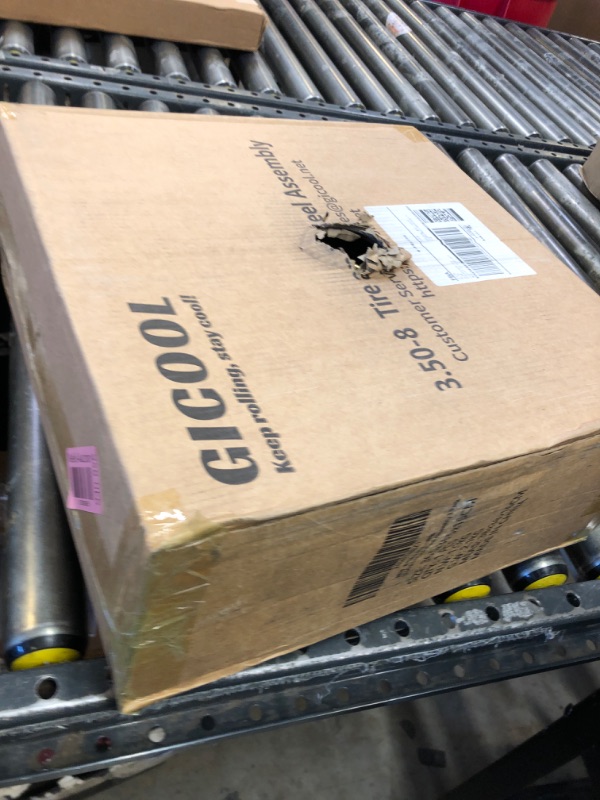 Photo 1 of GICOOL 14.5" Wheelbarrow Tire, 3.50-8” Pneumatic Tire, Universal Wheelbarrow Wheel for 4.80/4.00-8”, 4.00-6”, and 2.50-8”, with 6" Centered Hub, 5/8" Axle Bore Hole, Sealed Bearings