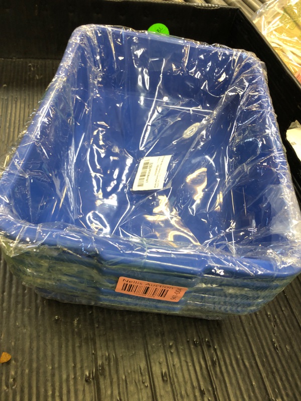 Photo 1 of Pekky 5-Pack 8 L Commercial Bus Tubs, Small Restaurant Utility Bus Box, Blue