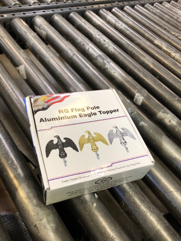Photo 1 of NQ Gold Flag Pole Eagle Topper Ornament, Aluminum Alloy Eagle Finial for 20'/25'/30' Telescopic/Sectional Flagpole?Gold,7inch?