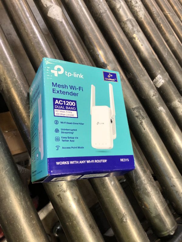Photo 1 of TP-Link AC1200 WiFi Extender, 2025 Wirecutter Best WiFi Extender, 1.2Gbps Home Signal Booster, Dual Band 5GHz/2.4GHz, Up to 1600 Sq.ft and 32 Devices, EasyMesh Compatible, One Ethernet Port (RE315)