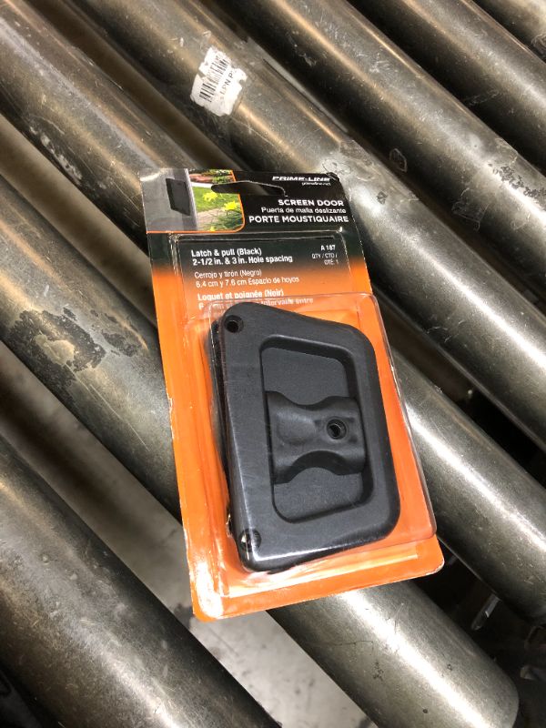 Photo 1 of Prime-Line A 187 Black Plastic Hat Section Screen Door Handle and Latch (Single Pack)