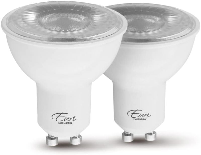 Photo 1 of TJOY LED GU10 Light Bulbs, GU10 Non-Dimmable Replacement for Recessed Track Lighting, 5000K Daylight White, 4W Equivalent 35W, 300LM, MR16 LED Bulb for Living Room, Range Hood, 2 Pack