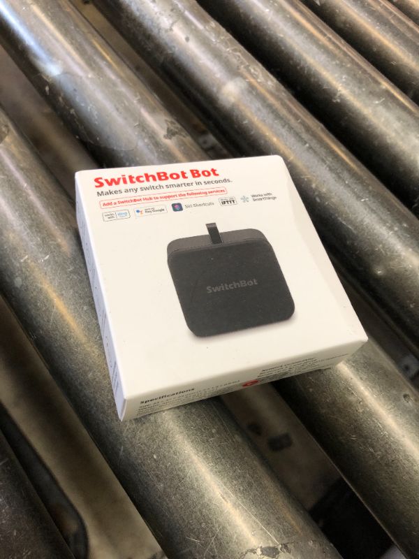 Photo 1 of SwitchBot Smart Switch Button Pusher - Bluetooth Fingerbot for Rocker Switch/One-Way Button, Automatic Light Switch, Timer and APP Control, Works with Alexa When Paired with SwitchBot Hub (Black)