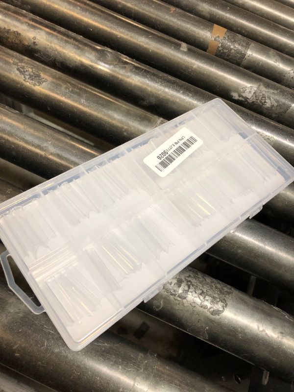 Photo 1 of Ranrose 120PCS Extra Long Half Nail Tips,XXL Super Long Half Cover Deep C Curve False Nails 12 Sizes Tapered Square Press on Nails with Box