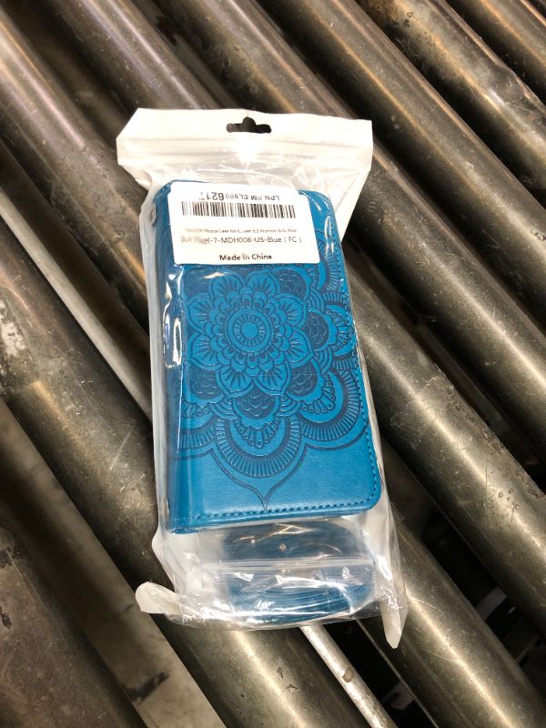 Photo 1 of Asuwish Phone Case for Google Pixel 7 5G Zipper Wallet Magnetic Detachable Cell Cover with Tempered Glass Screen Protector Crossbody Strap Flower Card Holder Pixel7 Pixle Seven 6.3 Women Girls Blue