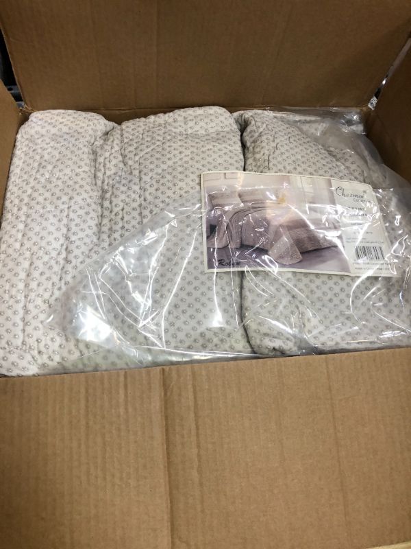 Photo 1 of Chezmoi Collection Robyn 3-Piece Neutral Taupe Gray White Floral Hibiscus Flower Patchwork Striped Quilt Set - Pre-Washed Cotton Coverlet - Lightweight Reversible Bedspread, Oversized King Size