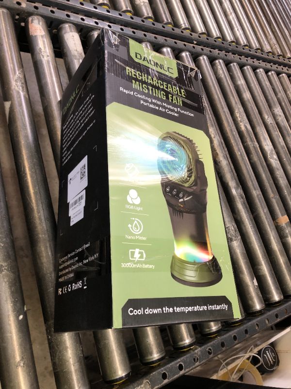 Photo 1 of Portable Misting Fan with Remote & 30000mAh Rechargeable Misting Fans for Outside Patios Camping Beach & Workshops Mist Fan Portable