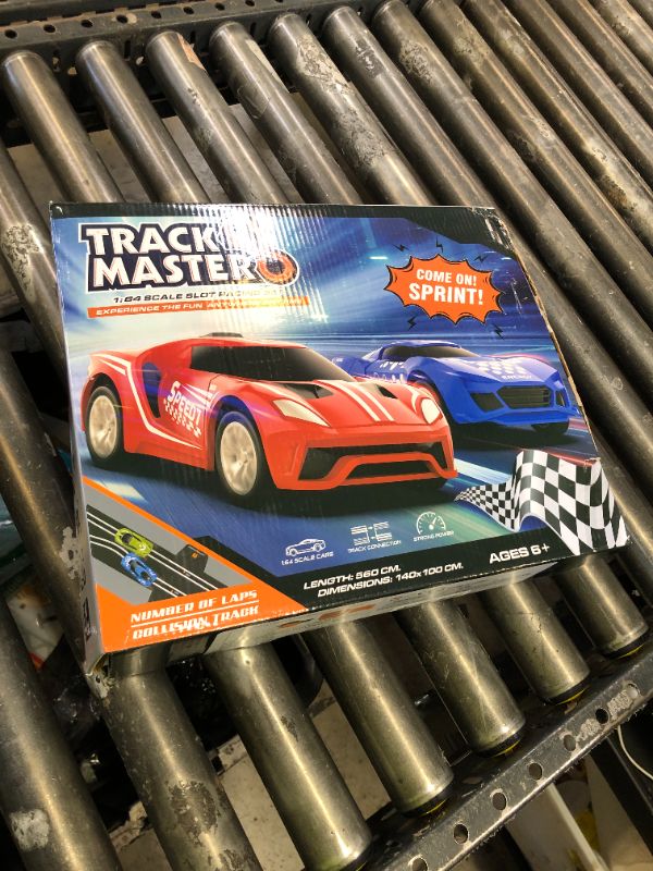 Photo 1 of Slot-Car-Race-Track-Sets for Boys Kids, Battery or Electric Race Car Track with 4 High-Speed Slot Cars, Dual Racing Game 2 Hand Controllers Circular Overpass Track, Toys Gifts for 6-8 8-12 Boys Girls
