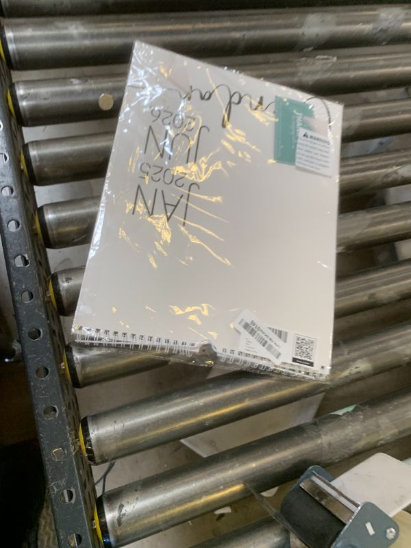 Photo 1 of Modern Vertical Wall Calendar 2025-18 Month Calendar January 2025 to June 2026, 11x13.5 Inches Cursive Font Design with Spiral Twin-Wire Binding