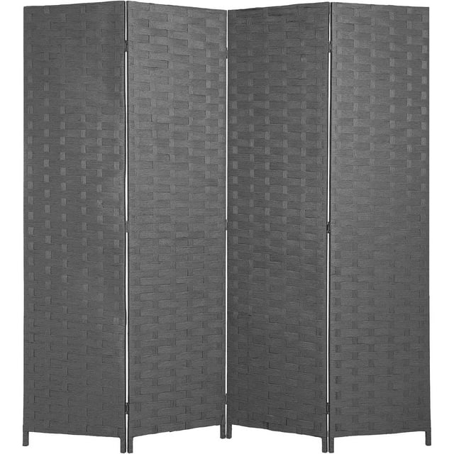 Photo 1 of FDW Room Divider Wall Divider Wood Screen Wood Mesh Hand-Woven Design Room Screen Divider Indoor Folding Portable Partition Screen