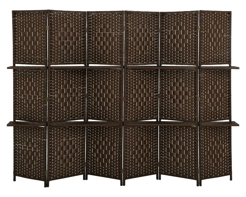 Photo 1 of Room divider 6 panel room screen divider wooden screen folding portable
