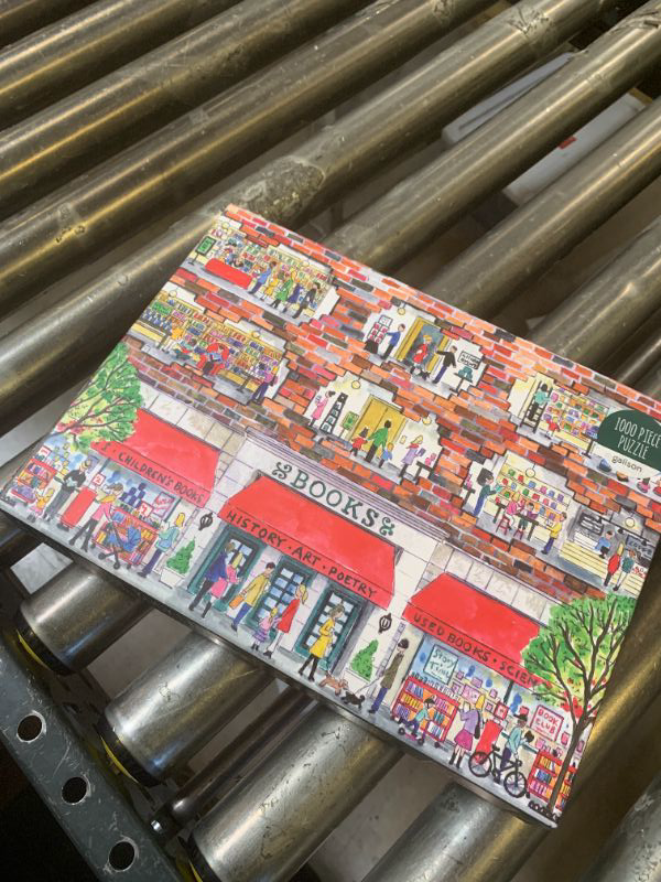 Photo 1 of Galison Michael Storrings A Day at The Bookstore 1000 Piece Puzzle from Galison - Beautifully Illustrated Jigsaw Puzzle of a Local Bookstore, 27" x 20" Fun & Challenging, Unique Gift Idea
