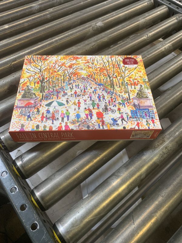 Photo 1 of Galison Michael Storrings Fall in Central Park – 1000 Piece Puzzle Fun and Challenging Activity with Bright and Bold Artwork of Central Park During Autumn for Adults and Families
