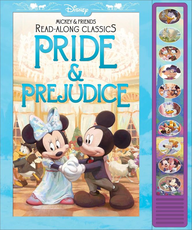 Photo 1 of Disney Mickey Mouse and Minnie Mouse Read-Along Classics – Pride & Prejudice Interactive Sound Book – Press Buttons to Hear Story Read Aloud - PI Kids Hardcover – Sound Book, June 6, 2022
