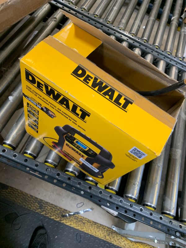 Photo 1 of DEWALT DXAEJ14-Type3 Digital Portable Power Station Jump Starter - 1600 Peak Amps with 120 PSI Compressor, AC Charging Cube, 15W USB-A and 25W USB-C Power for Electronic Devices