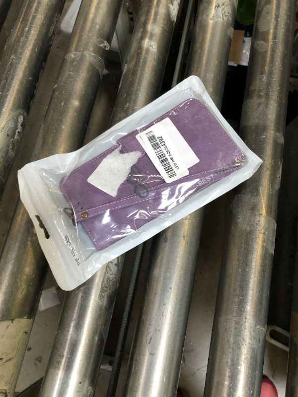 Photo 1 of IUQXU for Samsung Galaxy A04S/A13 5G Wallet Phone Case with Screen Protector [RFID Blocking] Flip Card Holder Women Cell Phone Case for Samsung Ao4s A 04s 13A Galaxy A 13 5G Purple
