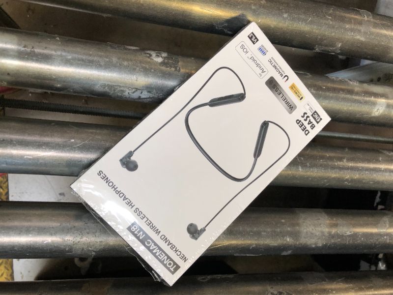 Photo 1 of TONEMAC N18 Neckband Bluetooth Earbuds, Wireless Bluetooth 5.2 Headphones with Microphone, Ultra-Lightweight Comfort, IPX7 Waterproof, Deep Bass Strong Beat, 20H Playtime, Magnetic Earphones -Black
