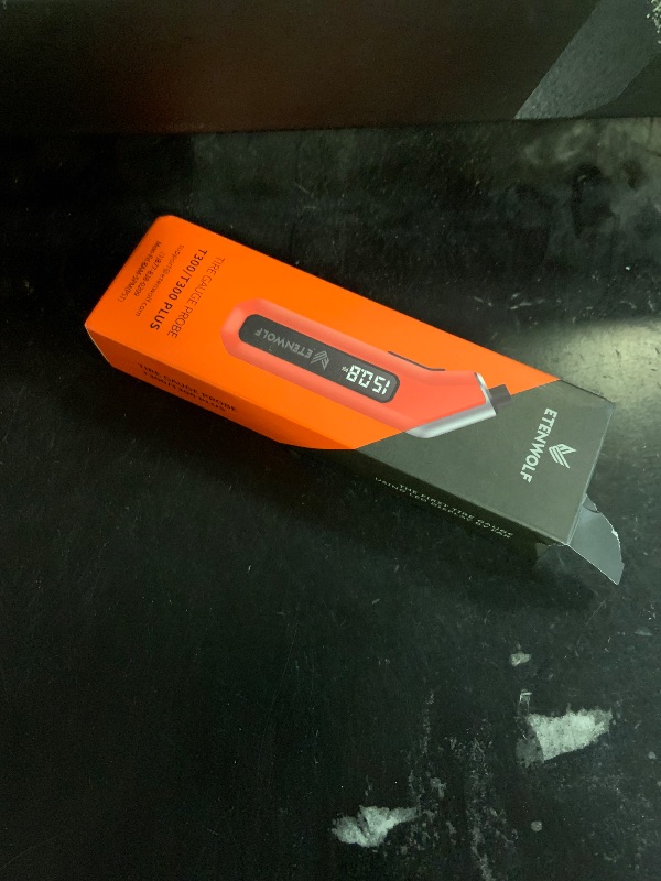 Photo 1 of ETENWOLF T300 Digital Tire Pressure Gauge 3-200 PSI, Industrial Tire Gauge Calibrated to ANSI B40.7 Grade 2A(Plus-Minus 0.5%), Replaceable AAA Batteries (Vivid Orange)