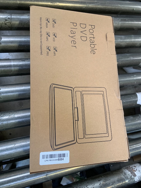 Photo 1 of 11.5" Portable DVD Player with 9.5" Swivel Screen, 5-Hours Rechargeable Battery,Car DVD Player for Kids,Support CD/DVD/SD Card/USB,Regions Free,Dual Speakers,Black