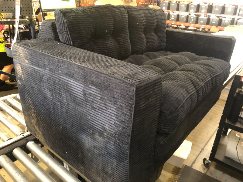 Photo 1 of MAXYOYO Convertible Sofa Bed, Pull Out Loveseat Sleeper Sofa, 2 in 1 Folding Couch Bed, Fold Out Floor Couch with Pillows for Living Room Bedroom Lounge, Black
