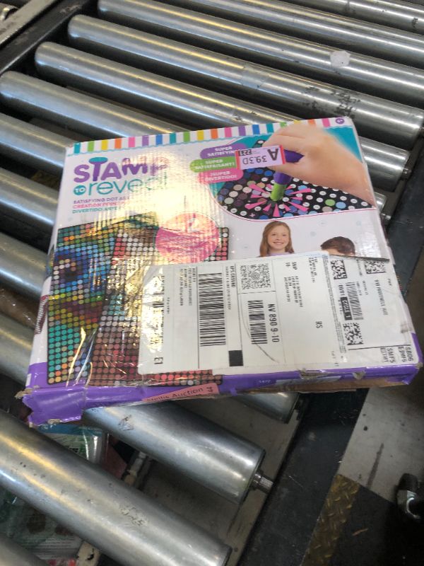 Photo 1 of Make It Real: Stamp to Reveal: 2 Characters - Cool Cat & Smily Dino - DIY 2 Dot Posters, 11 x 16.5, Craft Kit, Artwork Activity, Girls & Kids Ages 6+