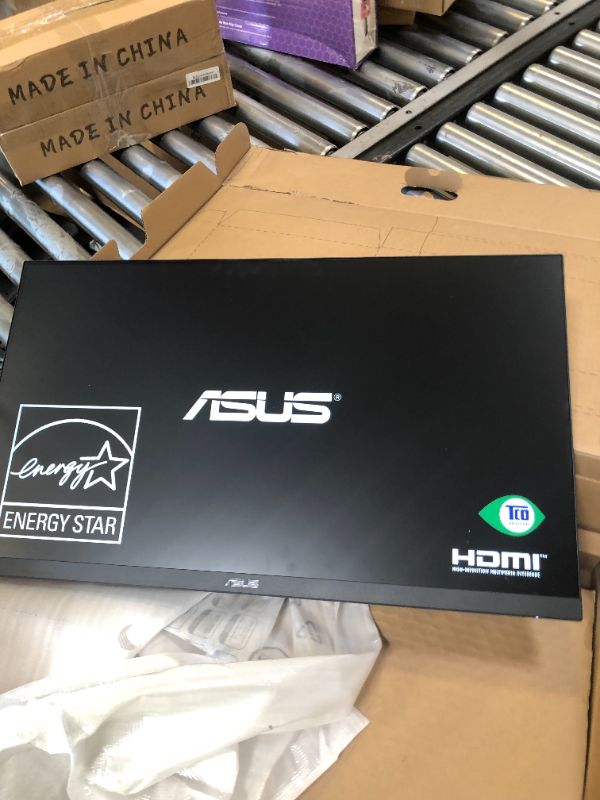 Photo 1 of ASUS 27” 1080P Eye Care Monitor (VU279CFE-B) - Full HD, IPS, 100Hz, Adaptive-Sync, USB-C, Ambient Light Sensor, Height Adjustable, Cable Clip, EyeCare+ Technology, 3 Year Warranty, Quiet Blue Color