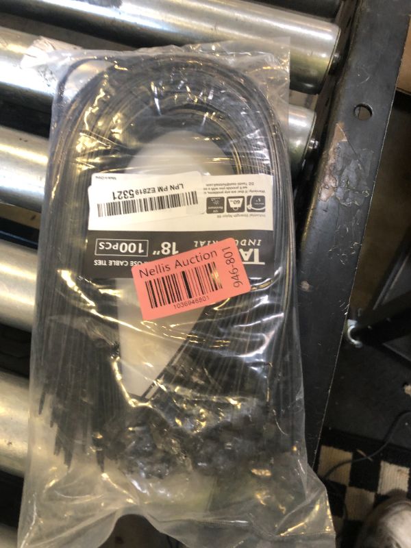 Photo 1 of Zip Ties 18 inch (100 Pack), Black, 60lb Tensile Strength, UV Resistant Cable Ties for indoor and outdoor use, by Tantti Supply