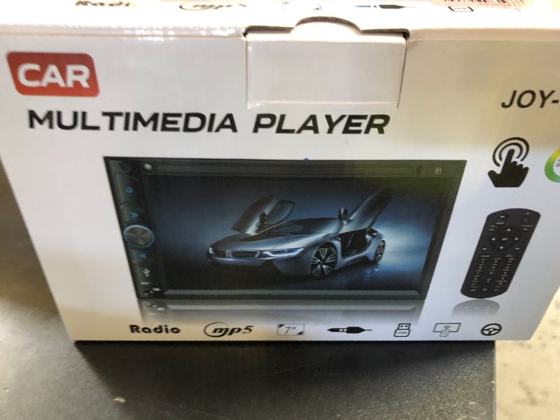 Photo 1 of Upgrade Wireless Double Din Car Stereo with Carplay, Android Auto, Bluetooth, 4-Channel RCA, High Power, 2 Subwoofer Ports, 7" HD Capacitive Touchscreen Car Radio, Backup Camera, Audio Receiver