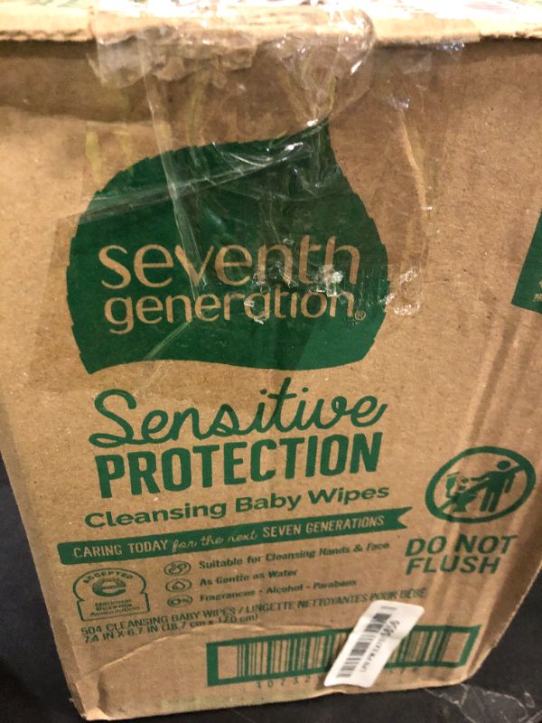 Photo 1 of Seventh Generation Baby Wipes, Sensitive Protection with Flip Top Dispenser, White, unscented, 72 Count (Pack of 7) (Packaging May Vary)