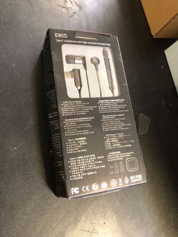 Photo 1 of SoundMAGIC E80D Digital USB C Headphones - Type C Wired Earbuds with Microphone HiFi Stereo Earphones Powerful Bass Noise Isolating Compatible with Android Device, Gunmetal