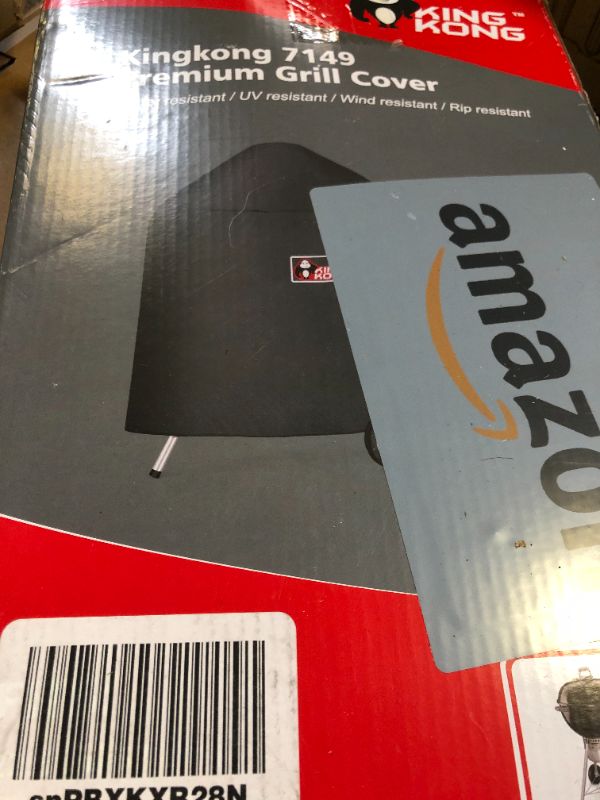 Photo 1 of Kingkong 7149 Premium Grill Cover for Weber Charcoal Grills, 22.5-Inch (Compared to the 7149 Grill Cover) Including Grill Brush and Tongs.