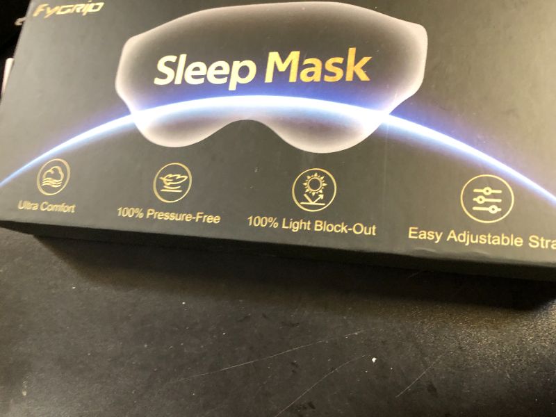 Photo 1 of Fygrip 3D Cooling Eye Mask Sleep Mask for Men & Women, 100% Pressure-Free & Light Block-Out Eye Mask for Sleep with Easy Adjustable Strap, Night Eye Cover for Travel, Black