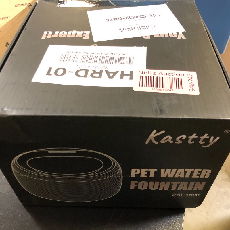 Photo 1 of Kastty Quiet Cat Water Fountain, 3.5L/118oz Large Capacity Pet Water Fountain for Cats Indoor with Water Level LED Light, Easy Cleaning Cat Fountains for Drinking Automatic Dog Water Fountain FS75
