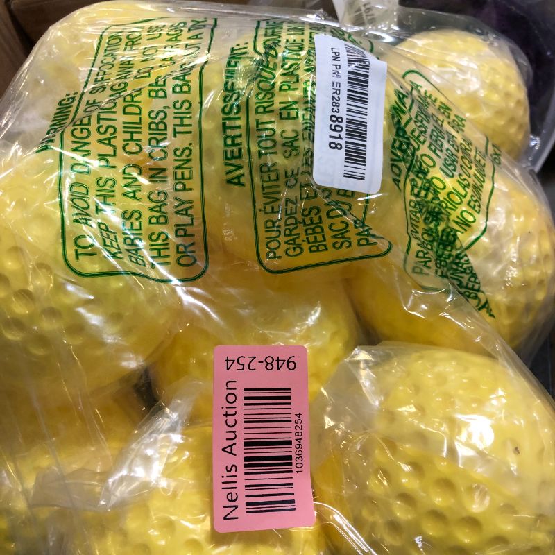 Photo 1 of GKK Pitching Machine Baseballs, 12 Pack Yellow Dimpled 9-Inch Baseballs for Hand-Eye Coordination, Hitting and Fielding Practice