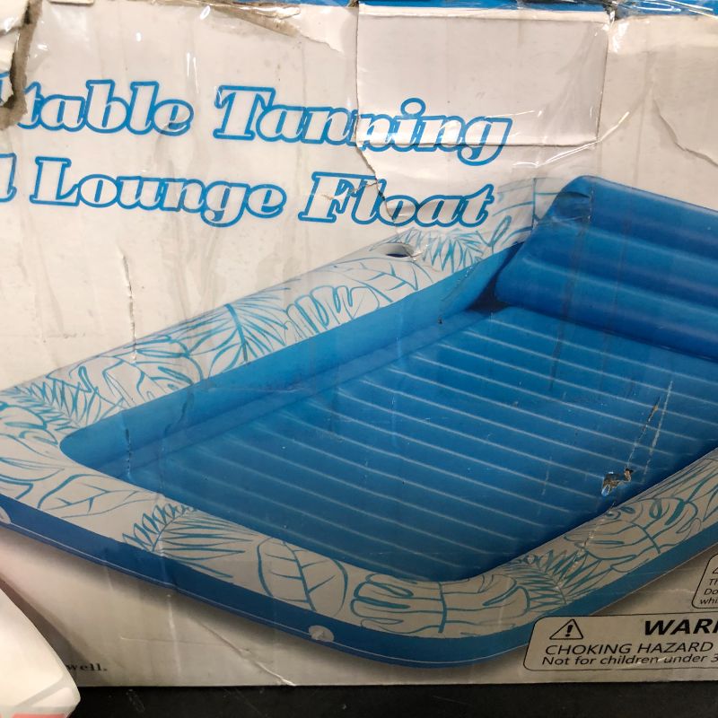 Photo 1 of Jasonwell Inflatable Tanning Pool Lounger Float 4 in 1 Sun Tan Tub Sunbathing Lounge Raft Floatie Toys Water Filled Bed Mat Pad for Kids Adult Blow Up Kiddie Ball Pit Pool (XL)