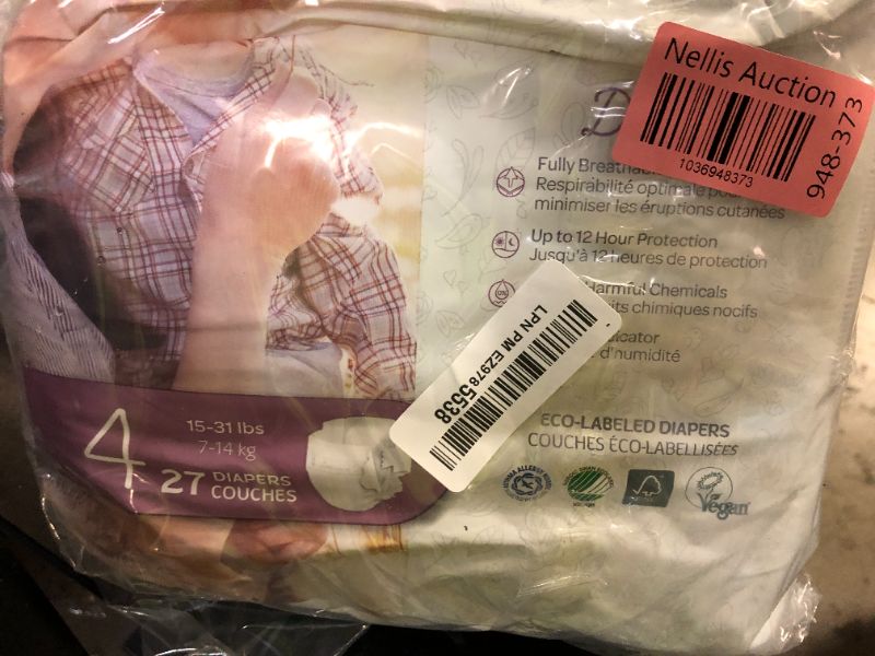 Photo 1 of Bambo Nature Hypoallergenic Baby Diapers, Eco-Labelled Sustainable Diapers, Enhanced Leakage Protection, Totally Chlorine-free, Skin Friendly, and Super Absorbent - Size 4 (27 Count)