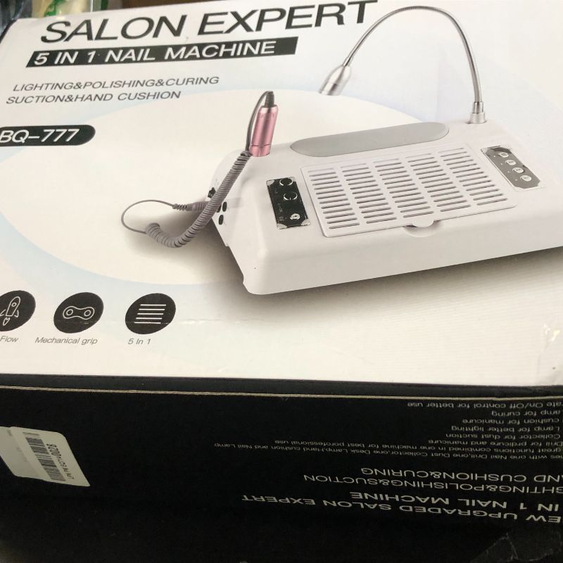 Photo 1 of Nail Dust Collector 5 in 1-Professional 30000rpm Electric Nail Drill Machine / UV LED Nail Lamp for Manicure in Salon & Home