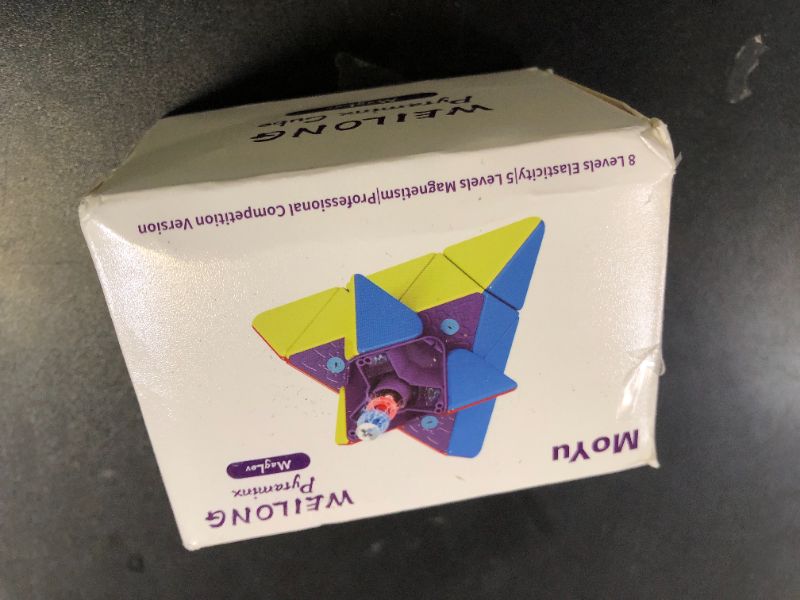 Photo 1 of Moyu Weilong Pyraminx 2022 with 48 Magnets, Maglev Pyraminx Speed Cube Visible Magnetism Adjusting System Elasticity Adjustable Speed Cube Stickerless Triangle Cube