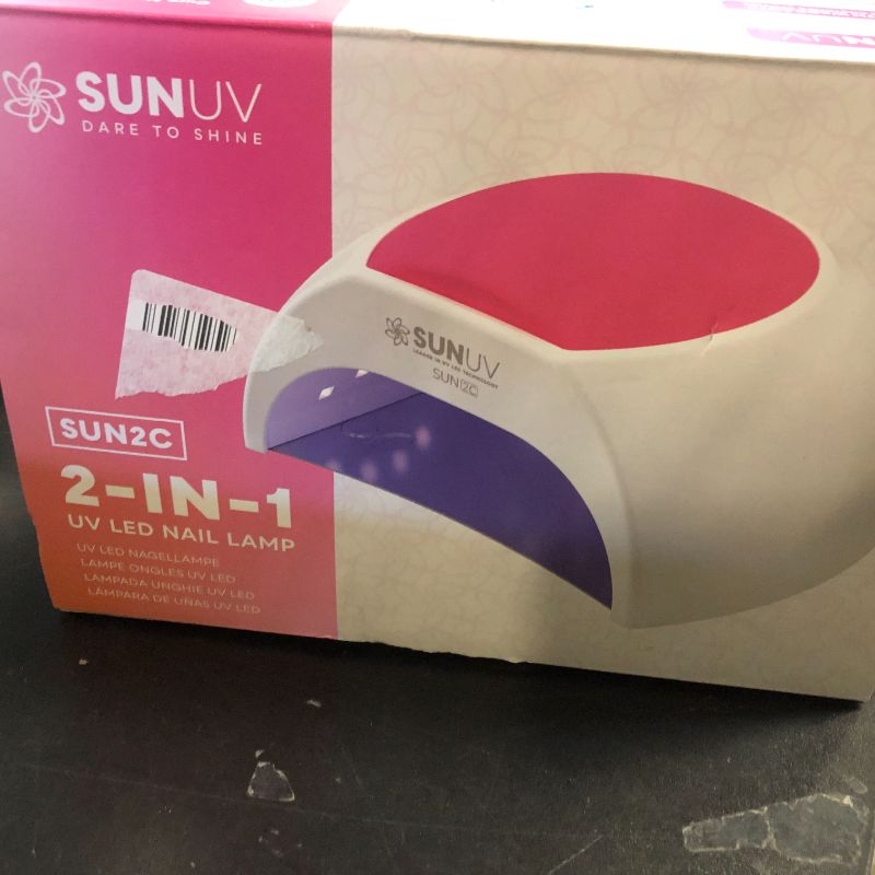Photo 1 of SUNUV SUN2C 48W UV Light for Nails, UV LED Nail Lamp with 4 Timer Settings, Curing Lights Compatible with All Gel Polish Rose