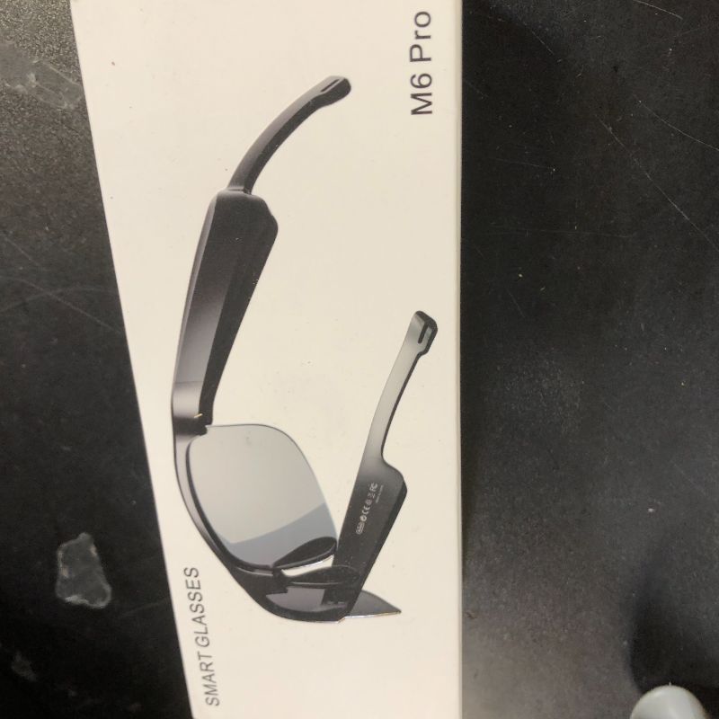 Photo 1 of Smart Glasses, Polarized Bluetooth Sunglasses with Speaker, Voice Assistant, Open Ear, UV Protection Outdoor Audio Glass (Black Frame-Black Lens-Style2)