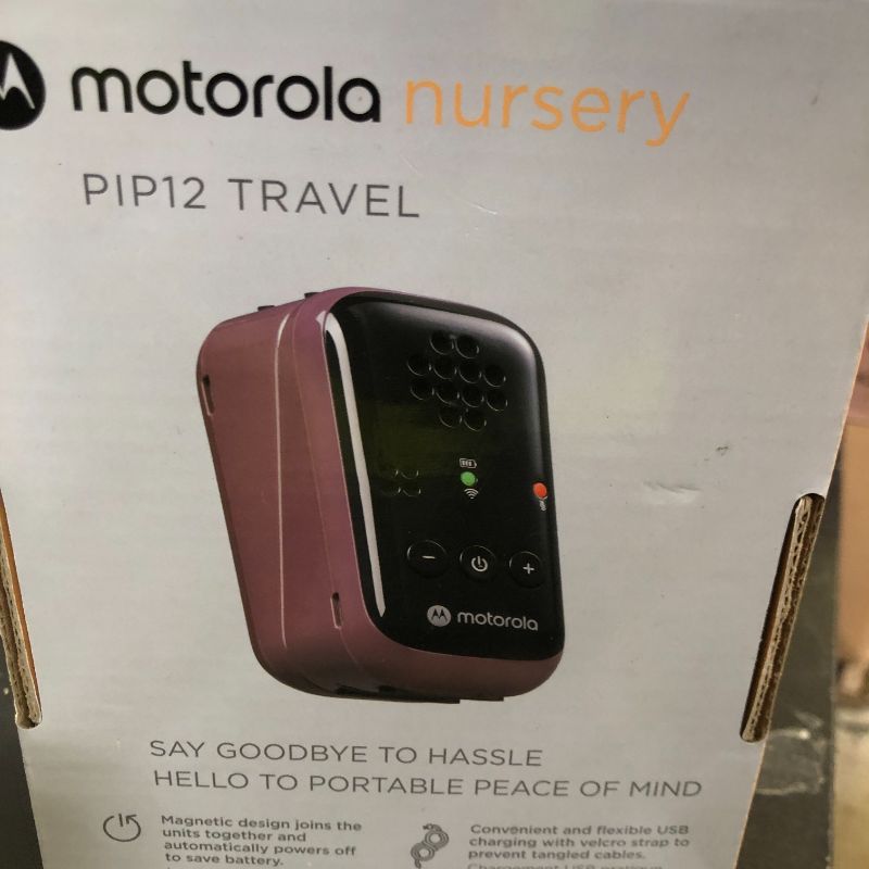 Photo 1 of Motorola Nursery PIP12 Audio-Only Travel Baby Monitor, Portable with Rechargeable Batteries, 1500ft Range, Includes Water-Resistant Travel Case