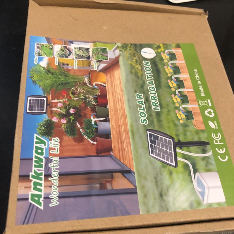 Photo 1 of Solar Auto Drip Irrigation Kit System, Solar Powered Plants Watering System, Self Watering Devices Supported 15Pots with 6Timing Modes, Irrigation System for Indoor and Outdoor,Balcony Patio & Garden