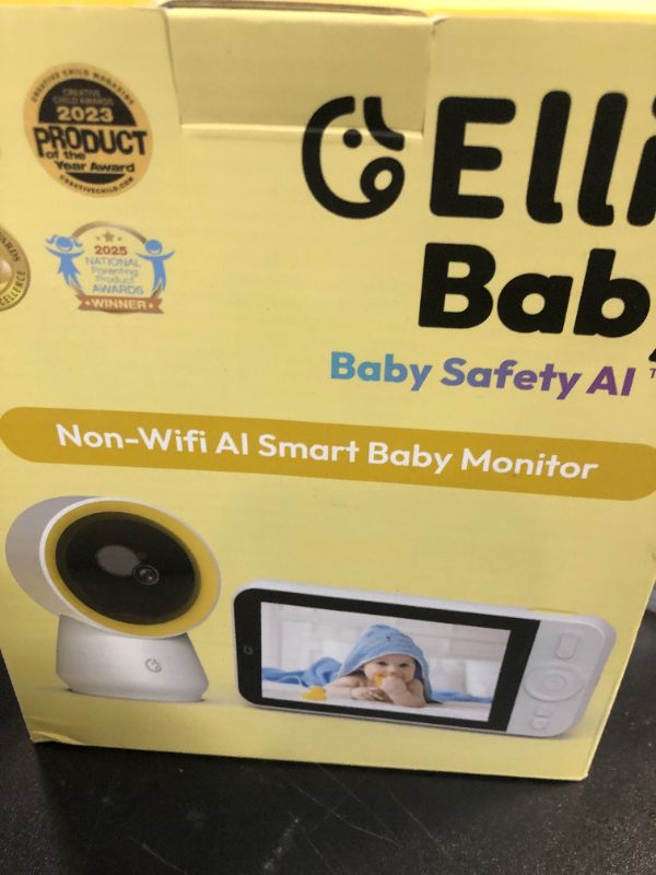 Photo 1 of Ellie Baby Monitor No WiFi, Baby Monitor with Camera and Audio, 5" IPS 1080P with Wall Mount, 6000mAh Battery, 1000ft Range, Smart Monitoring 24hrs Playback, AI Cry Detection & Sleep Tracking