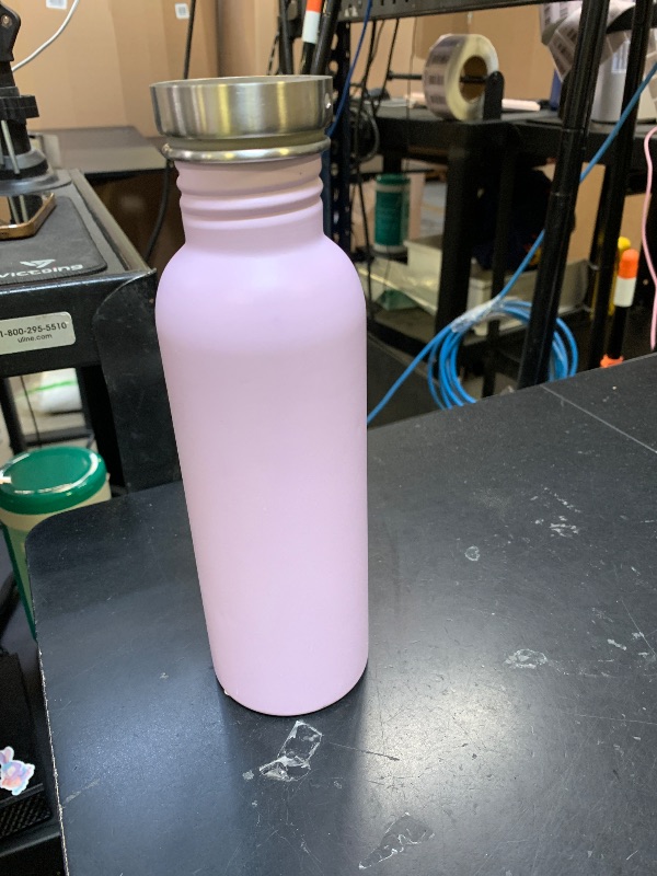 Photo 1 of Bambaw Stainless Steel Water Bottle, 750 ml, Purple Sports Bottle, Non-Insulated Water Bottle, Stainless Steel Bottle, BPA-Free Flask – Light Lilac` missing hardware