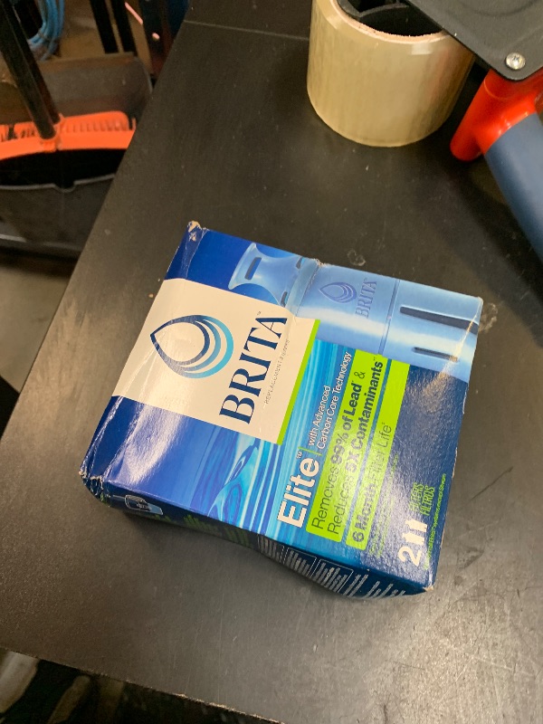 Photo 1 of Brita Filter Replacements for Water Pitchers and Dispensers, Elite, NSF Certified to Remove 99% of Lead, 2 Count, Blue