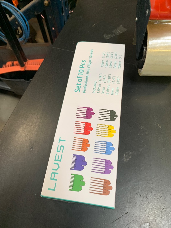 Photo 1 of 10 Professional Hair Clipper Guards Cutting Guides Compatible with Most Wahl Clippers with Organizer, Color Coded Clipper Combs Replacement - 1/16" to 1"