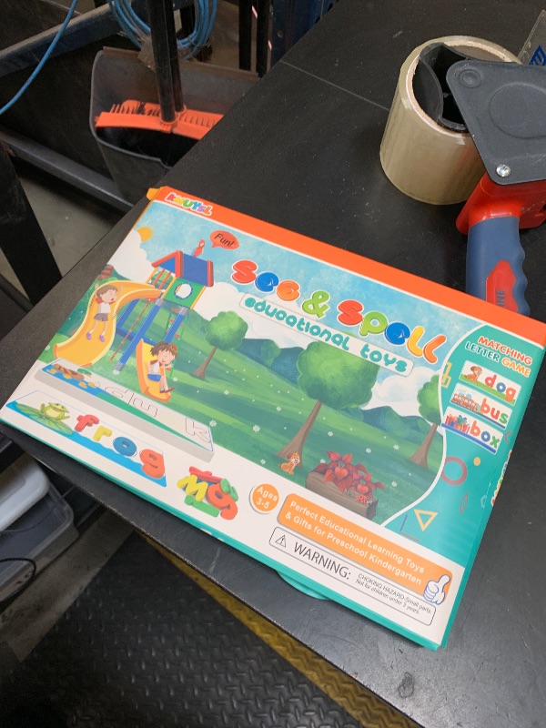 Photo 1 of KMUYSL Learning Toys for 2 3 4 5 6 Years Old Boys and Girls - See & Spell CVC Word Builders with Alphabet Cards for Kids, Preschool Learning Activities Toys, Idea Birthday Gifts for Age 2-4 4-6 Kids